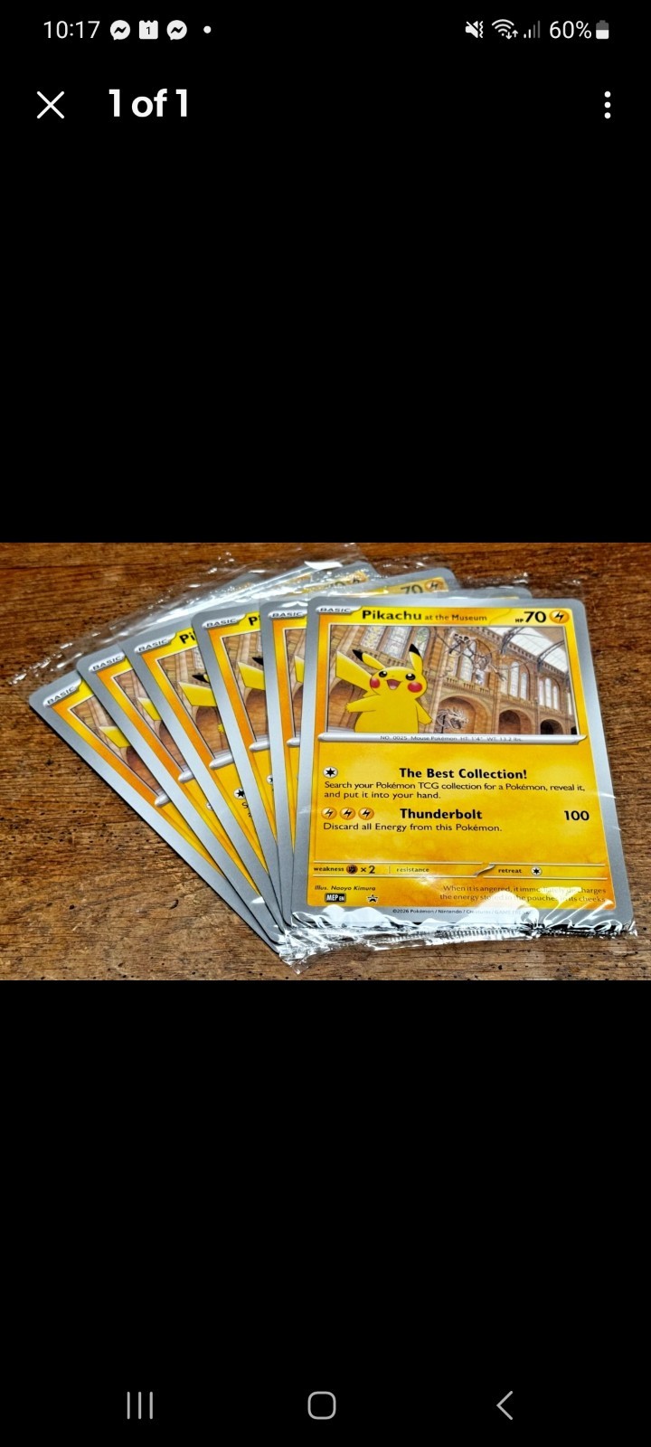 6 x Pokemon Pikachu at the Museum Black Star Promo sealed Natural History Museum