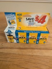 Kodak Gold MAX 400 Speed 35mm Color Print Film 4 Pack Exp 07-2001 