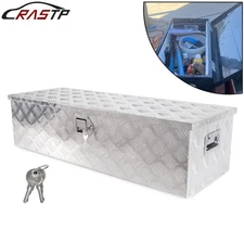 Aluminum 39“Chrome Truck Pickup Camper Tool Box Trailer Flatbed Storage+Key Lock