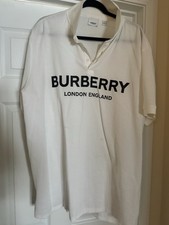 Burberry Eddie Pique Polo Shirt London, England, Navy, Size XXXL