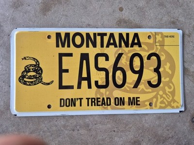 Montana License Plate Don't Tread On Me EAS 693