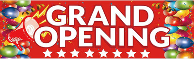 Grand Opening Banner, 3 X 10 Ft New Store Grand Opening Sign and Rope