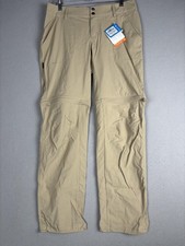 Columbia Saturday Trail II Convertible Pants Womens 10 Khaki Omni-Shade UPF 50