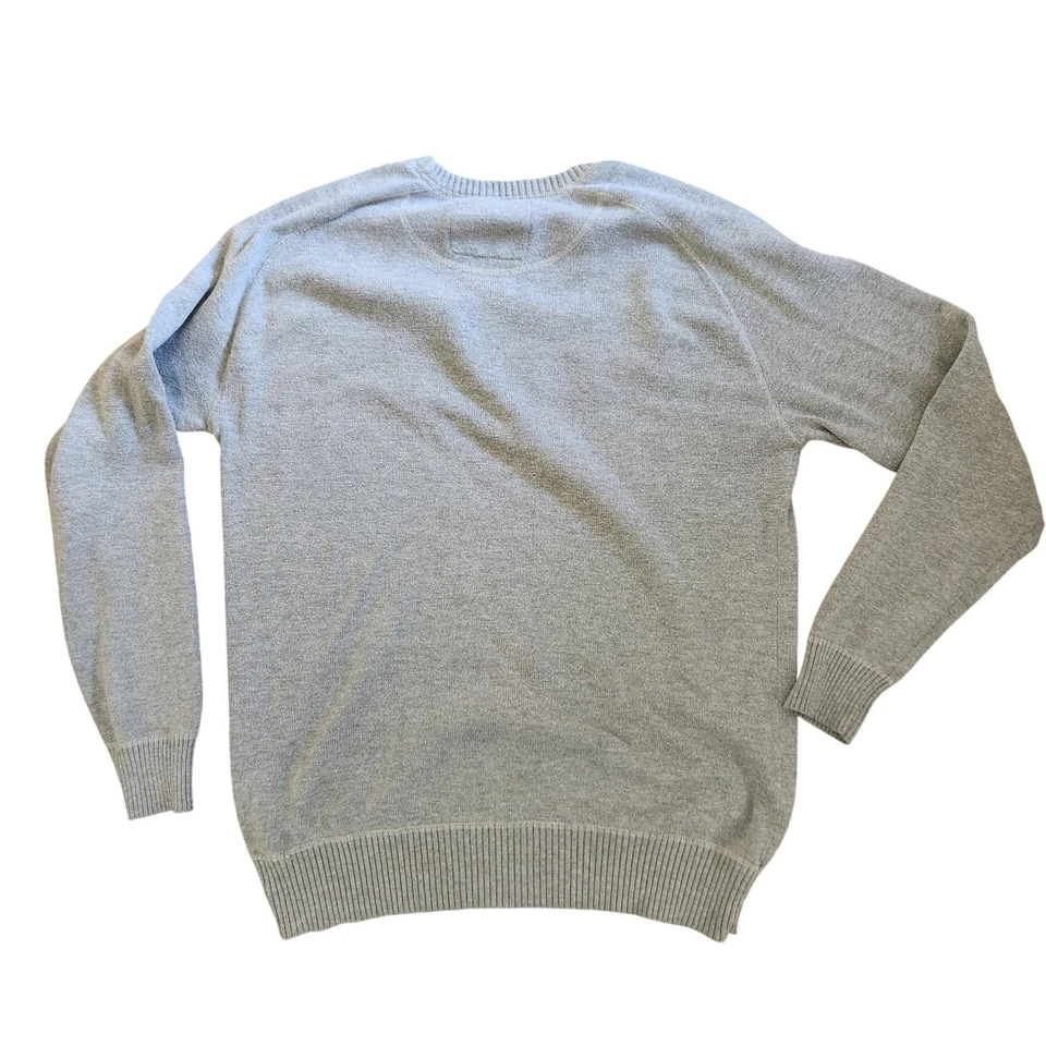 Suéter Pullover ELWOOD Para Hombres Gris Manga Larga Cuello Redondo L DEFECTUOSO Foto 3 de 4