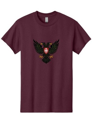 Double-Headed-Eagle-2 Mens Graphic Tee, 100% Cotton, Casual Summer Wear