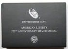 2017-P American Liberty Silver Proof 1 oz Medal 225th Anniversary OGP