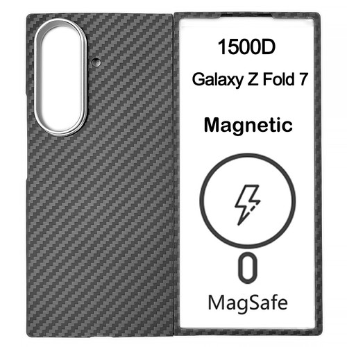 for Samsung Galaxy Z Fold 7 Magnetic MagSafe Case Aramid Carbon Fiber Cover - Picture 3 of 34