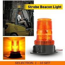 Led Strobe Beacon Forklift Light Truck Atv Rooftop Amber Emergency Warning 1-10x