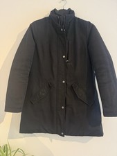 Barbour Waterproof Breathable Black Mid-Length Parka Coat Women’s UK 14