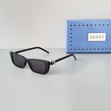 Gucci GG1681S 001 Black Gray Rectangle Sunglasses New w/ Box Authentic