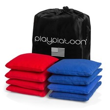 Premium Weather Resistant Duck Cloth Cornhole Bags - Set of 8 Bean Bags for C...