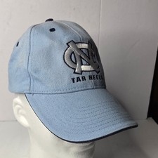 UNC Tar Heels Hat Signatures Carolina Blue Adjustable Baseball Cap NC Logo Mens