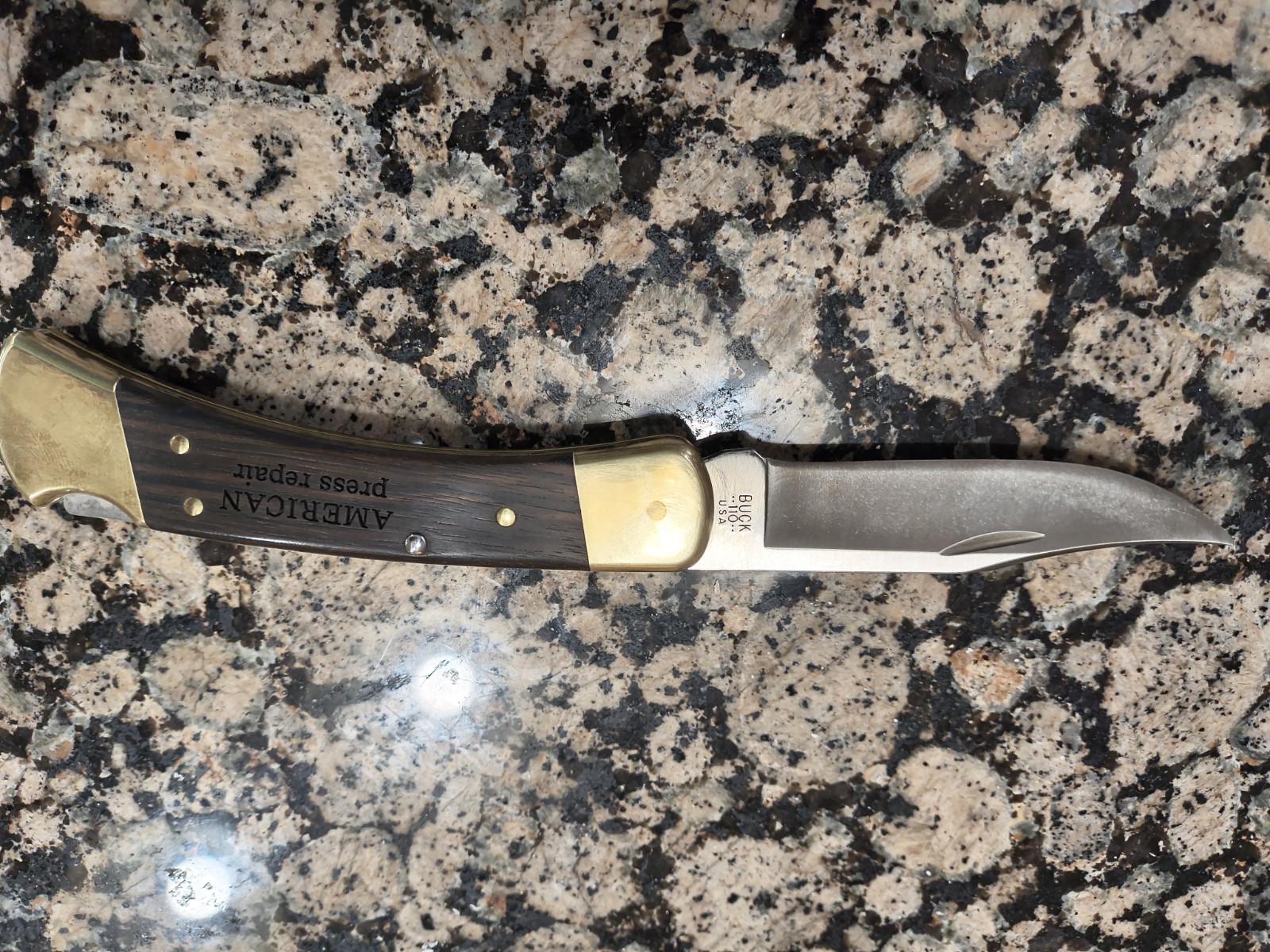 Vintage Buck 110 Folding Hunters Knife With Sheath