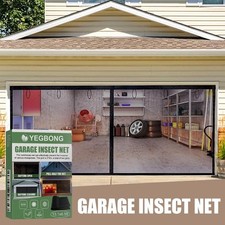 Garage Screen Door Retractable Mesh Door Fits Workshop For Patio 2 4 Meter