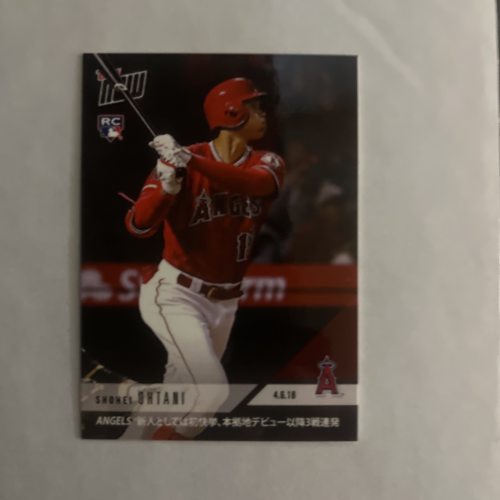 2018 Topps Now Shohei Ohtani RC Kanji Variation #42J Japanese Text Rookie