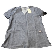 NEW FIGS Casma Three-Pocket Scrub Top  Womens Shirt Size Small