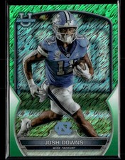 2022 Bowman University Chrome #30 Josh Downs Green Shimmer Refractor #/99