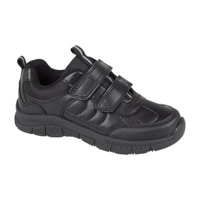 Jungen Schule Turnschuhe Kinder PE Sport Formell Gym Kinder Schwarz Schuhe Größe Riemen