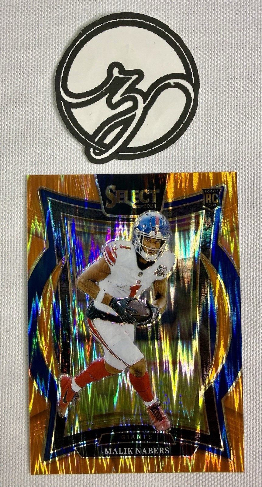 Malik Nabers RC /499 SP 2024 Panini Select - Concourse #29 Orange Shock Giants