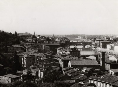 A46 A4626 Florence Italy Cityscape Arno River Ponte Vecchio Historic Panorama