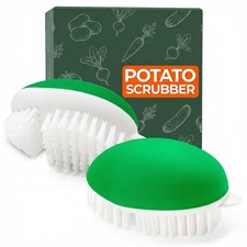 2 Pcs Vegetable Brush Scrubber - 2.3 x 3.9 Potato Brush Scrubber for Food wit...