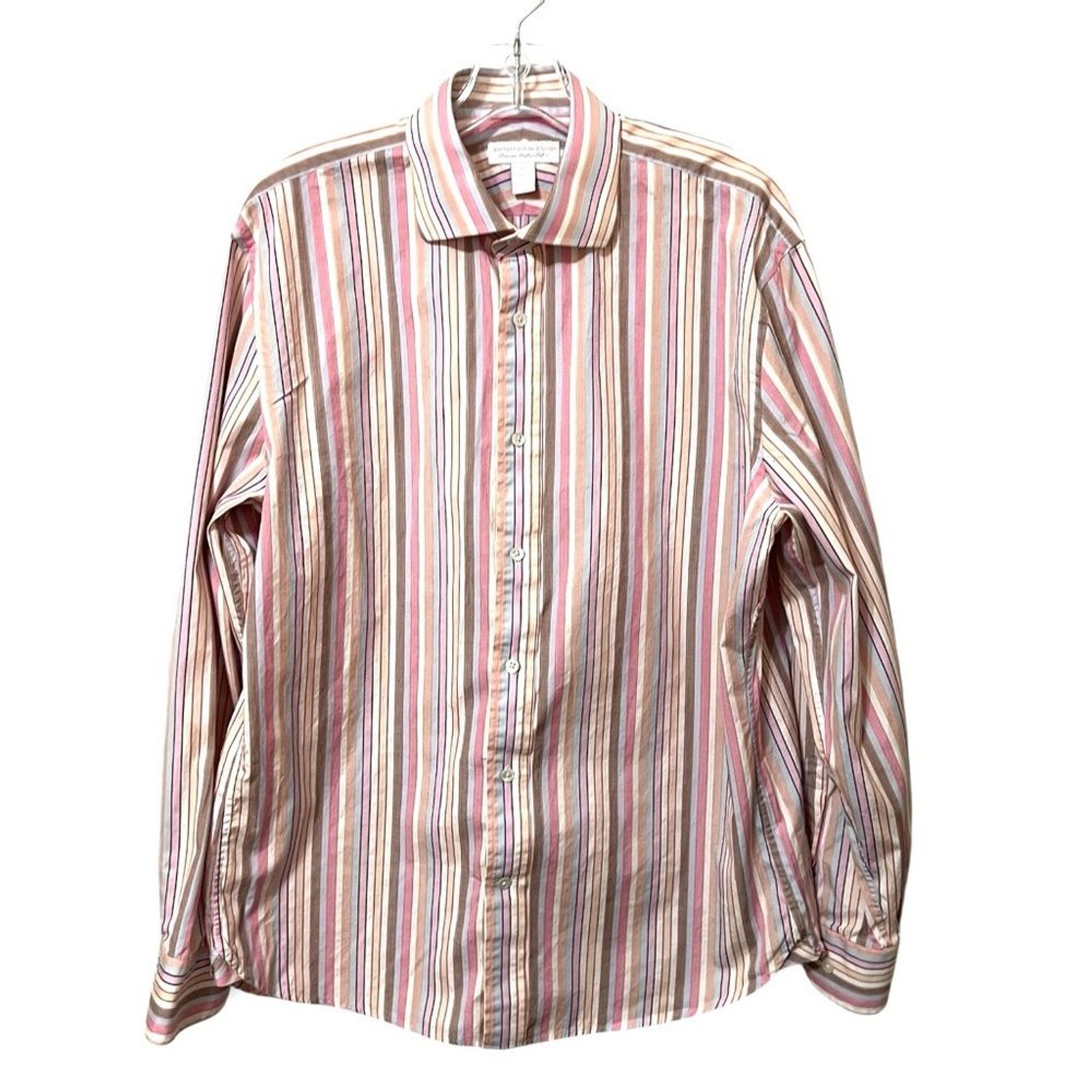 Express Men Striped Multicolor Button Down Shirt … - image 1