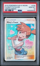 2019 POKEMON SUN & MOON UNIFIED MINDS #235 FULL ART/MISTY'S FAVOR PSA 10 on eBay