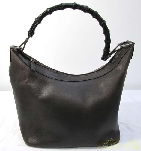 GUCCI Black Bamboo Bag Used
