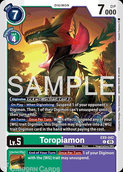 EX9-042 Toropiamon : Common Digimon Card : EX09: Versus Monsters