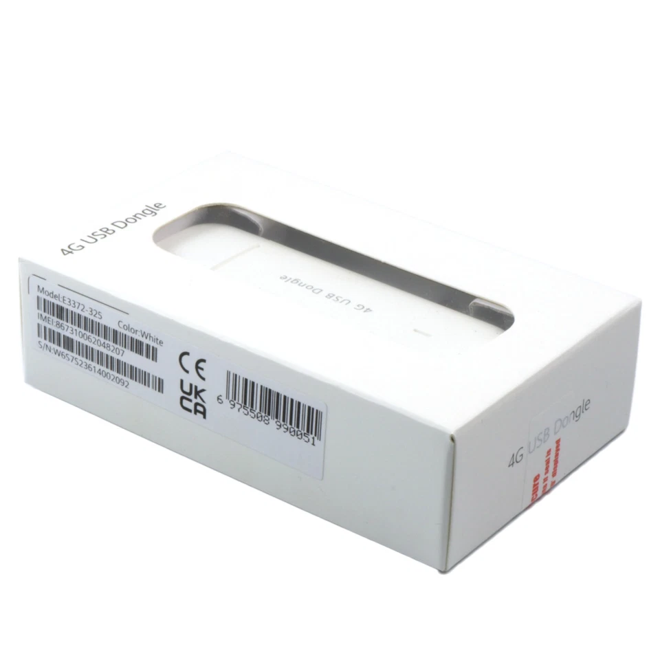 Huawei 4G LTE Usb-Dongle Surfstick bis150 Mbps Bianco 2x Mimo Antenna Raccordo - Immagine 2 di 4