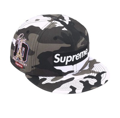 SUPREME スノーカモ キャップ 正規品 SUPREME Shop Anniversary Box Logo Fitted Hat SNOW CAMO Size 7 3/8