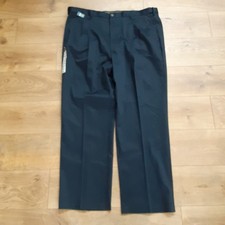 Haggar Iron Free Premium Pleated Classic Fit Khaki Pant Navy Blue 44"x34" New