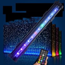 REIRQIE Submersible Aquarium Light,LED Aquarium Air Bubble Light,RGB Color