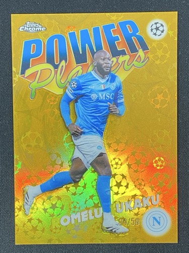 Romelu Lukaku 2025-26 Topps Chrome UCC Power Players Gold Starball /50 #PP-12