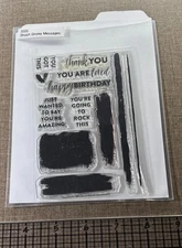 Simon Says Stamp Brush Stroke Messages Sayings Stamp Set