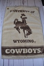 Vintage University of Wyoming Cowboys Golf Towel Made in USA