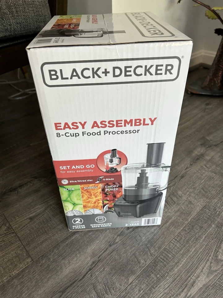 BLACK+DECKER Easy Assembly 8-Cup Food Processor-Slice, Shred, Chop, Puree! -NEW! - Image 4 of 4