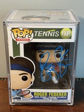 Tenis Funko Pop firmado por Roger Federer #8 certificado por Beckett con estuche protector