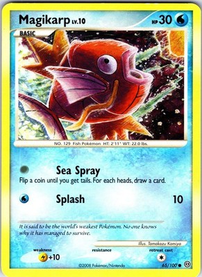 Magikarp 65/100 Common Stormfront Pokemon Moderately Played