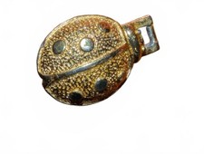 Vintage Gold-Tone Ladybug Belt Buckle