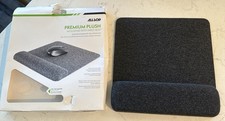 Allsop Premium Plush Mouse Pad With Wrist Rest, Gray, 11.8 X 11.6