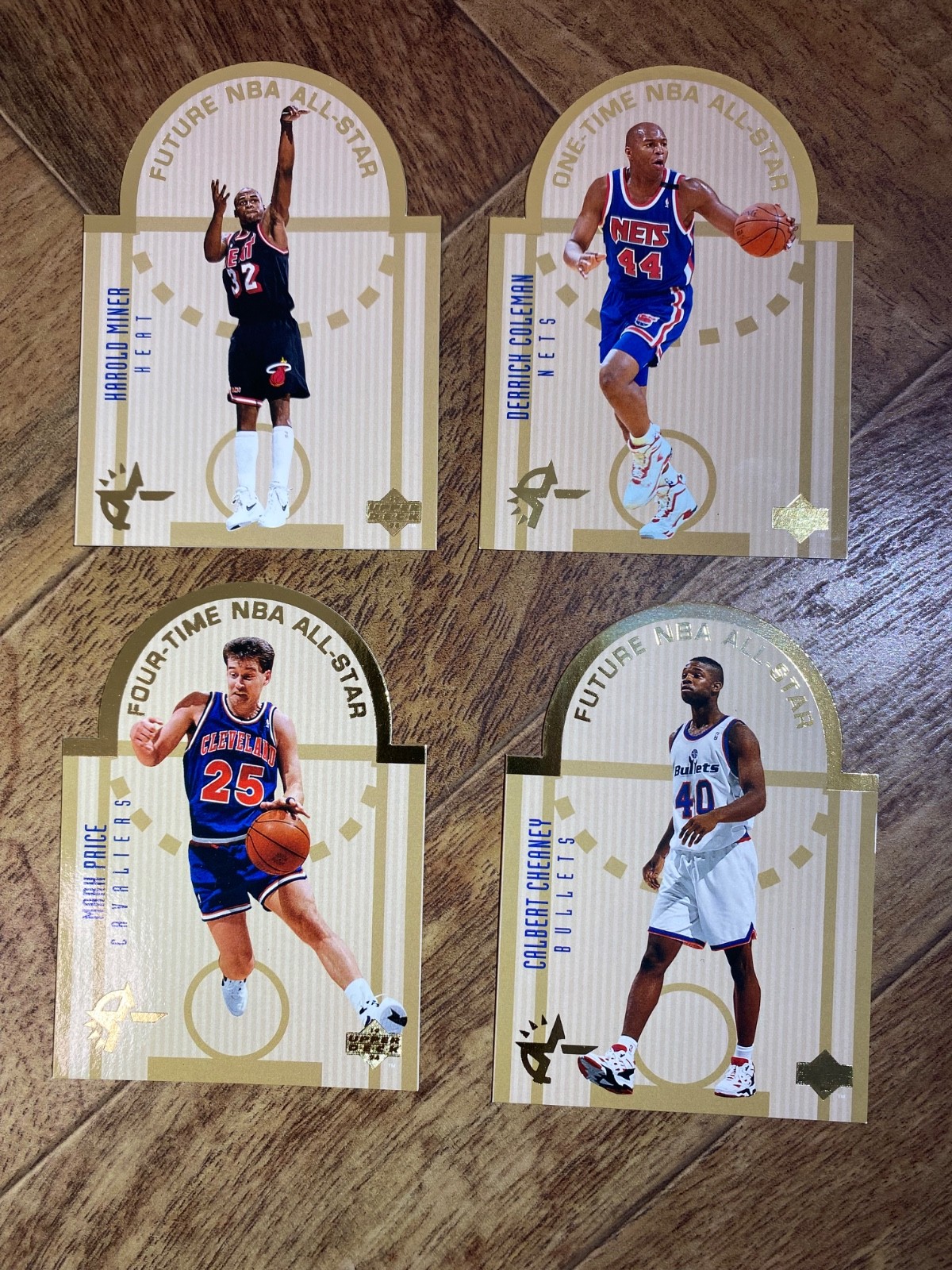 1993-94 Upper Deck Special Edition - Die-Cut All-Stars Harold Miner & (4 cards)
