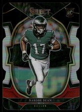 2022 Select Nakobe Dean #80 Black & Red Prizm Die-Cut