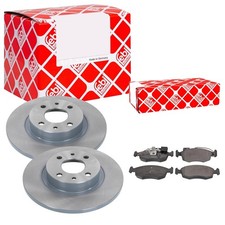 FEBI BILSTEIN Bremsscheiben Voll vorne + Bremsbeläge für Fiat Bravo I Brava 182