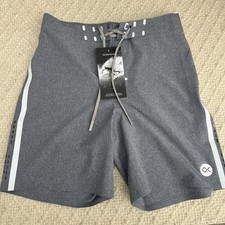 NWT Outerknown Apex Trunks Board Shorts Kelly Slater Boys 12 Grey Surf 125