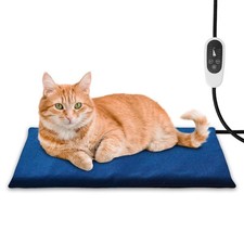 Pet Heating Pad 23.64x17.72IN 6 Temp Timer Waterproof Dog Cat Bed Heated Mat