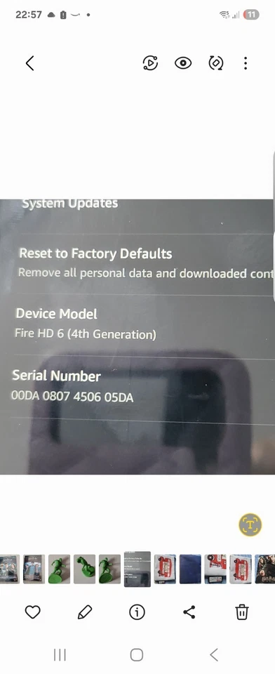 Amazon Kindle Fire HD 6  4th Generation Tablet E reader  - Image 2 of 3