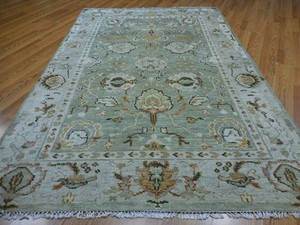 Turkish Oushak Rug, Modern Multicolored Handmade Bohemian Rug 6x9 Ft