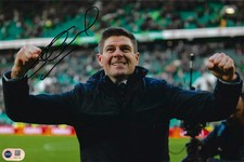 STEVEN GERRARD SIGNED RANGERS OLD FIRM WINNER 12x8 PHOTO (ACG CERT AG17130)