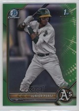 2022 Bowman Chrome Prospects Green Refractor 83/99 Junior Perez #BCP-180 12wc